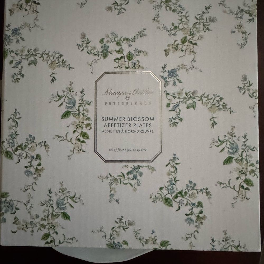 Pottery Barn & Monique Lhuillier Summer Blossom appetizer plate NWT - Picture 7 of 7